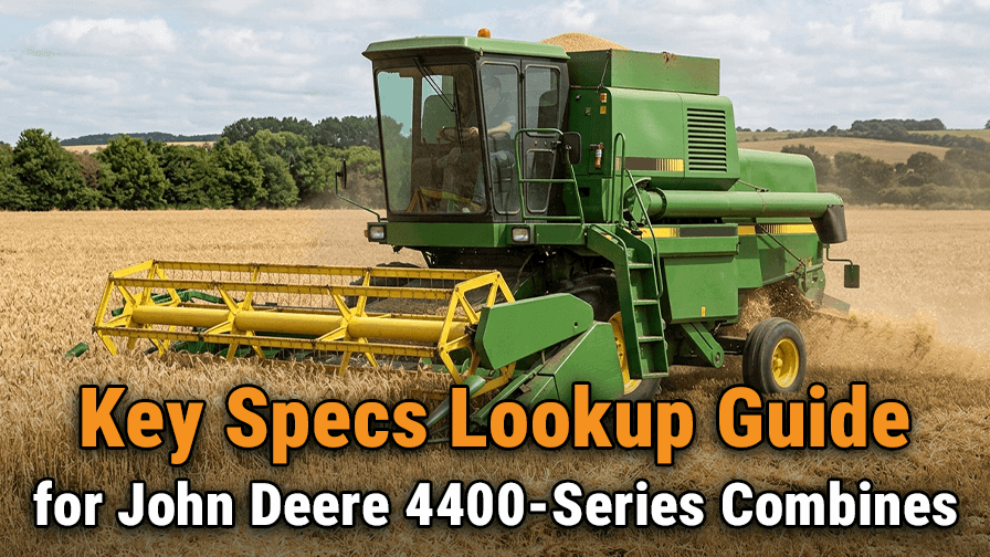 Key Specs Lookup Guide for John Deere 4400-Series Combines