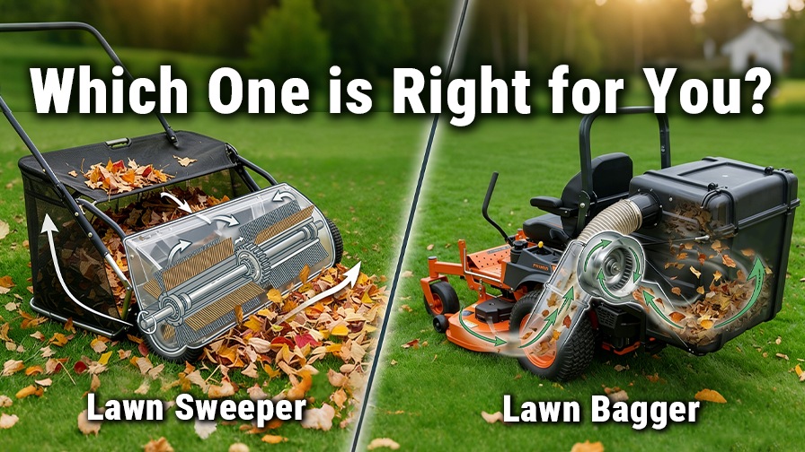 Lawn Sweeper vs. Bagger: Which One is Right for You?