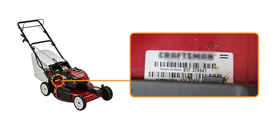 Serial Number Locations for Craftsman Walk Behind Mowers