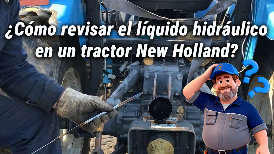 ¿Cómo revisar el aceite hidráulico en un tractor New Holland?