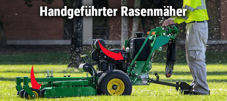 Bei handgeführten oder Schiebemähern