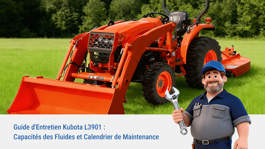 Guide d’Entretien Kubota L3901 : Capacités des Fluides et Calendrier de Maintenance