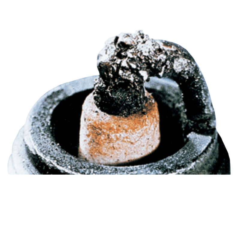 Partially melted electrodes