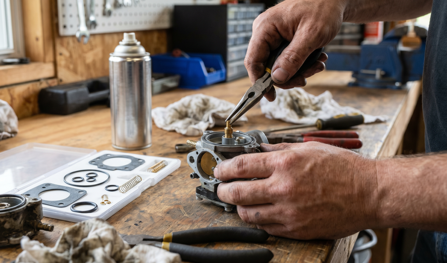 How to rebuild a carburetor on lawn mower