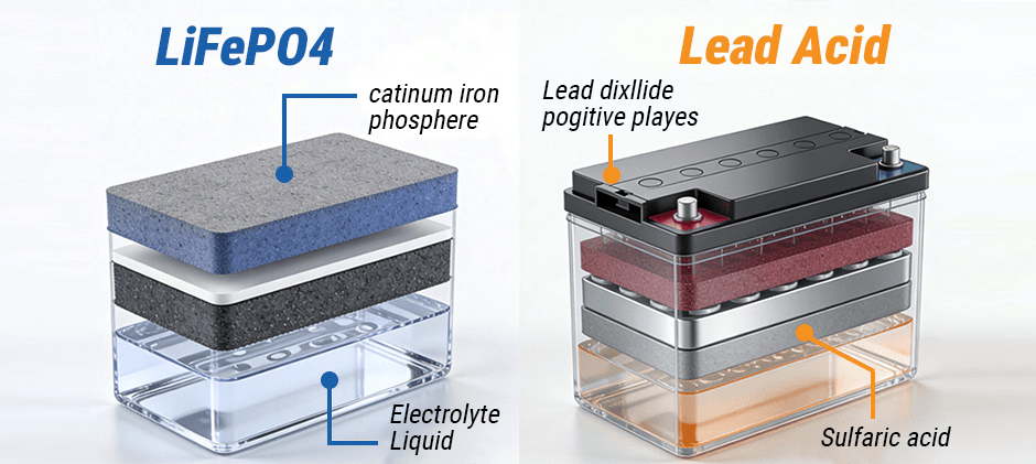 What are LiFePO4 Battery and Lead Acid Battery