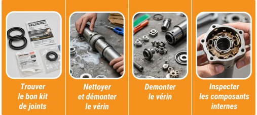 8 étapes pour la réfection de votre vérin hydraulique