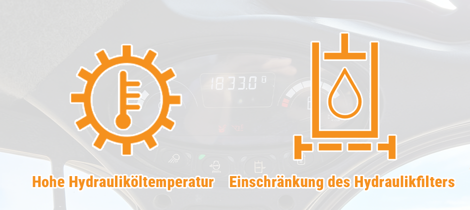 Hohe Hydrauliköltemperatur