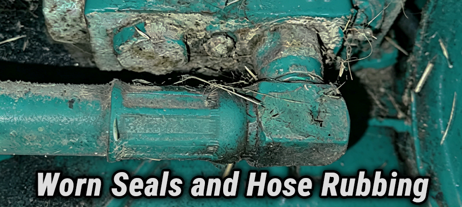 worn seals and hose rubbing