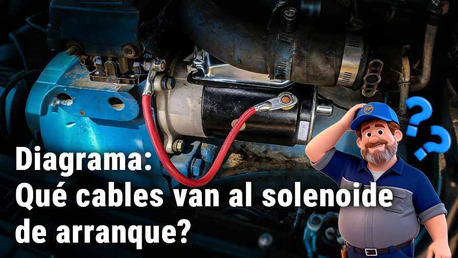 ¿Qué cables van al solenoide de arranque? (Diagrama)