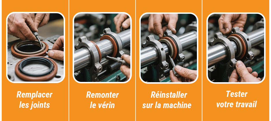 8 étapes pour la réfection de votre vérin hydraulique