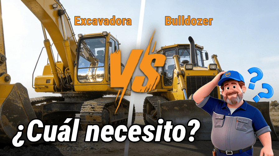 Excavadora vs Bulldozer: ¿Cuál necesitas?