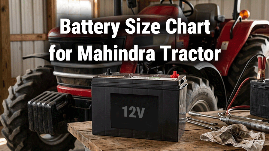 Mahindra Tractor Battery Size Chart by Model