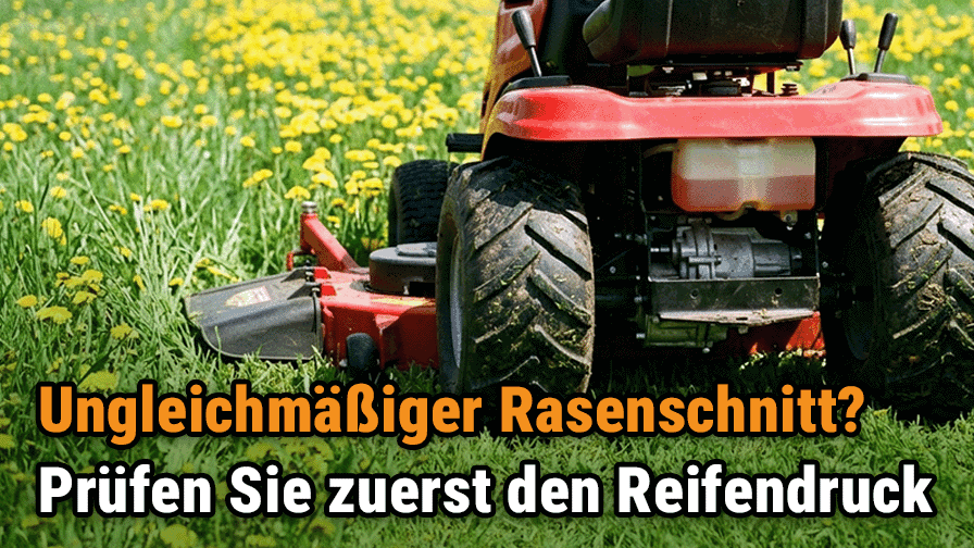 So prüfen und stellen Sie den Reifendruck Ihres Rasenmähers ein