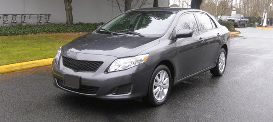 A dark gray Toyota Corolla, a model commonly affected by the P0606 error code.