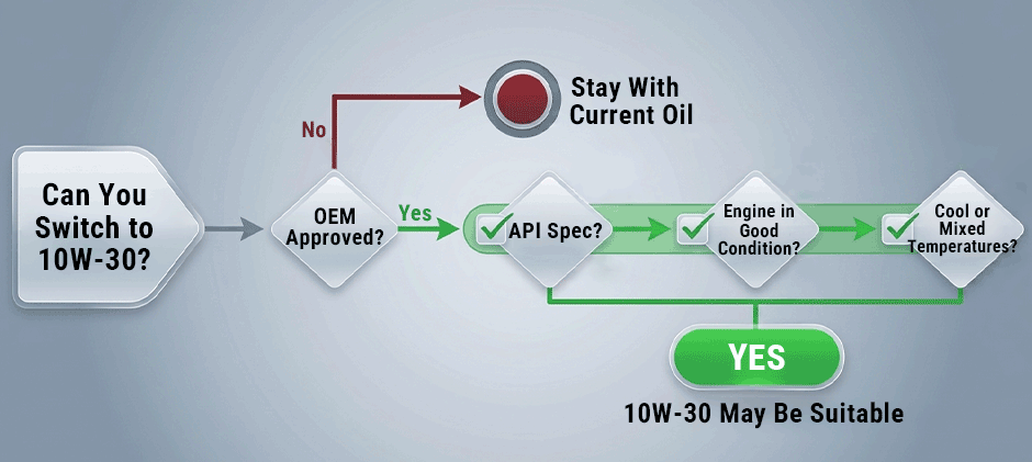 When Can 10W-30 Replace 15W-40