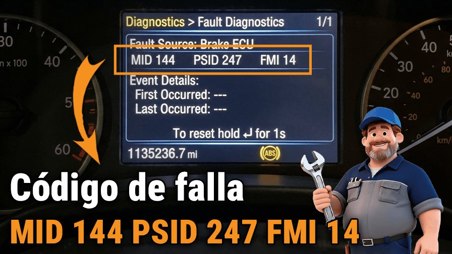 Cómo Diagnosticar y Reparar el Código MID 144 PSID 247 FMI 14