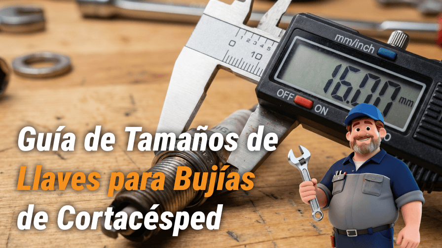 Guía del tamaño del dado para bujías de cortacésped