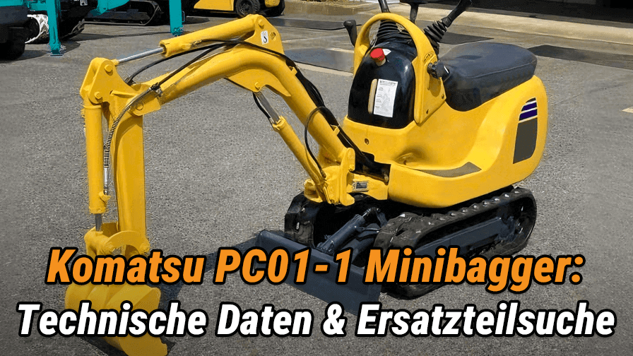 Komatsu PC01‑1 Minibagger: Technische Daten & Ersatzteilsuche