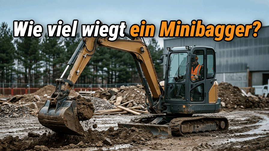 Wie viel wiegt ein Minibagger?