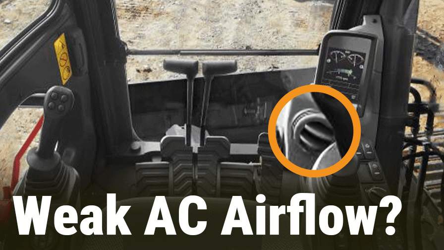 Why Is Your Excavator AC blowing weak? Causes and Fixes