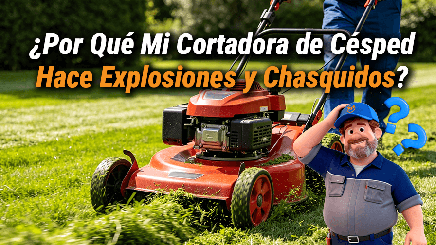 ¿Por qué mi cortacésped hace explosiones y retrocesos de llama?