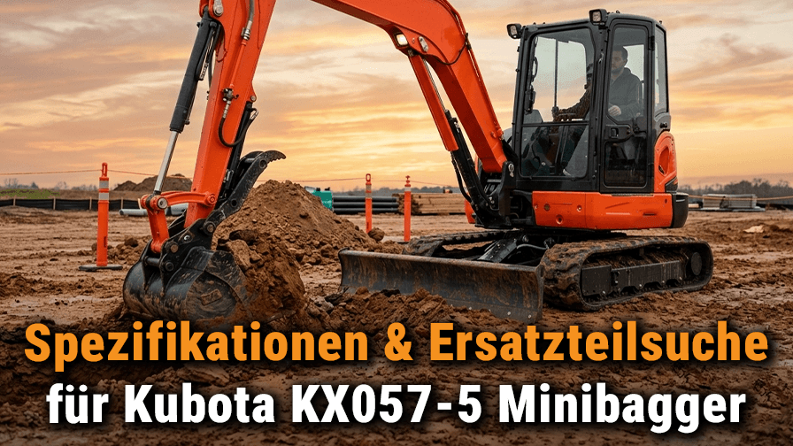 Spezifikationen & Ersatzteilsuche für Kubota KX057-5 Minibagger