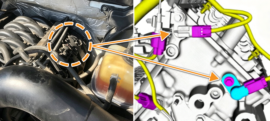 P0345- Camshaft Position Sensor Bank 2 Location