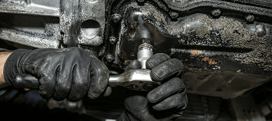 Oil pan leak