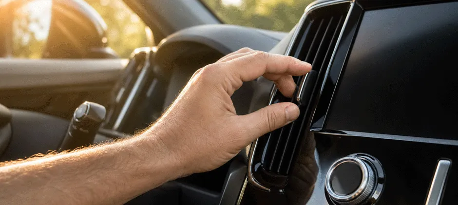 El aire acondicionado del coche echa aire caliente
