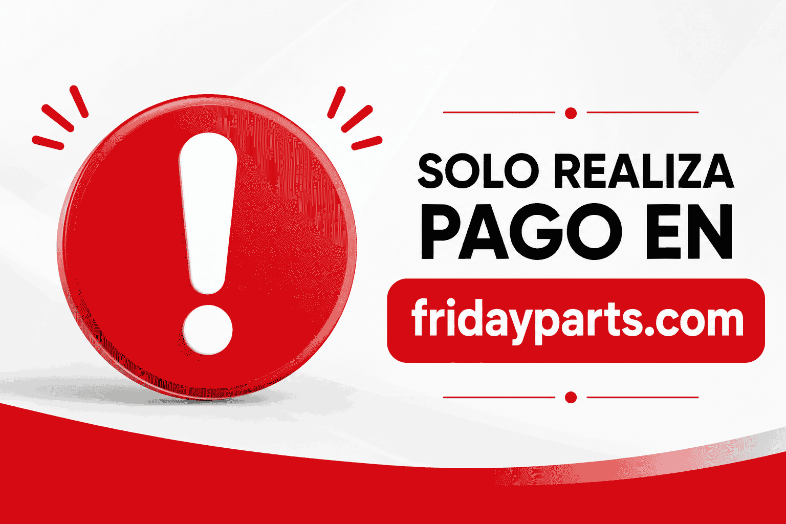 solo realiz pago en fridayparts.com
