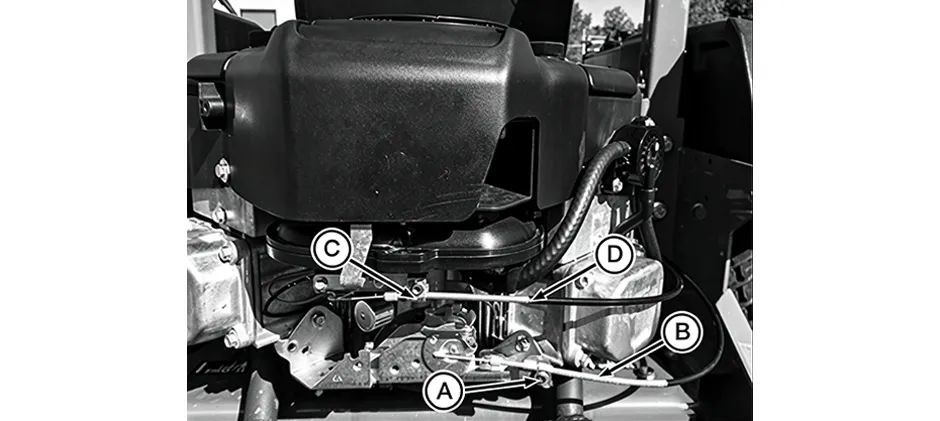 John Deere Gasgestänge-Diagramm für Briggs-&-Stratton-Motoren