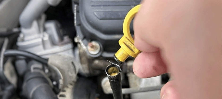 How to remove a broken dipstick