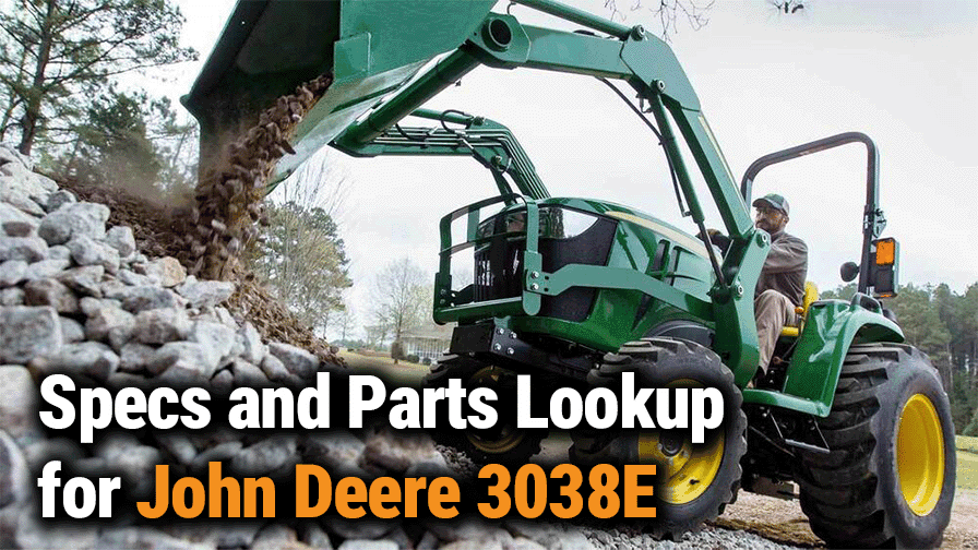 John Deere 3038E Specs and Parts Lookup