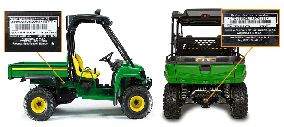 John Deere Gator Serial Number Locations