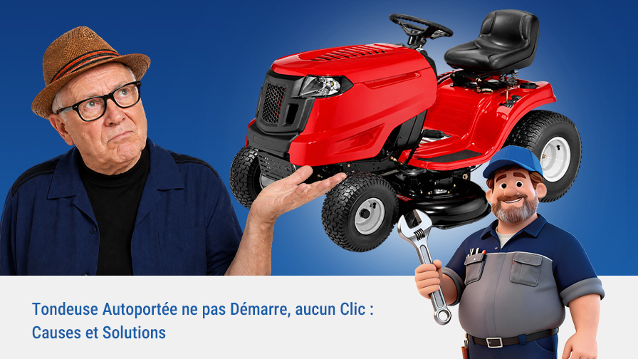 Tondeuse Autoportée ne pas Démarre, aucun Clic : Causes et Solutions