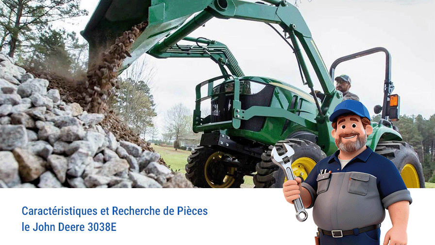 Caractéristiques et Recherche de Pièces le John Deere 3038E