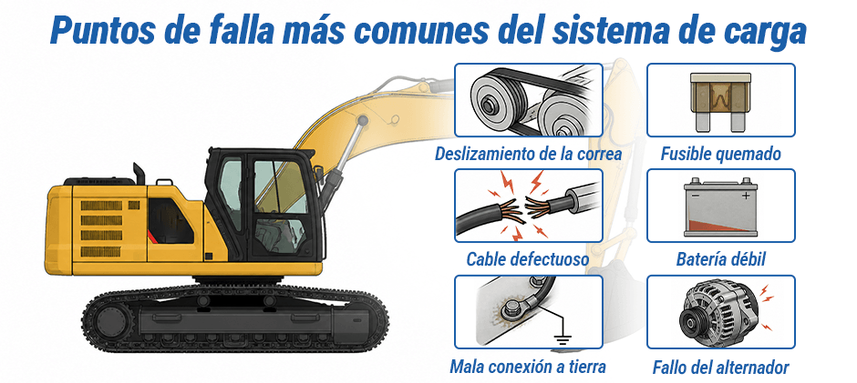 Puntos más comunes de fallo de carga