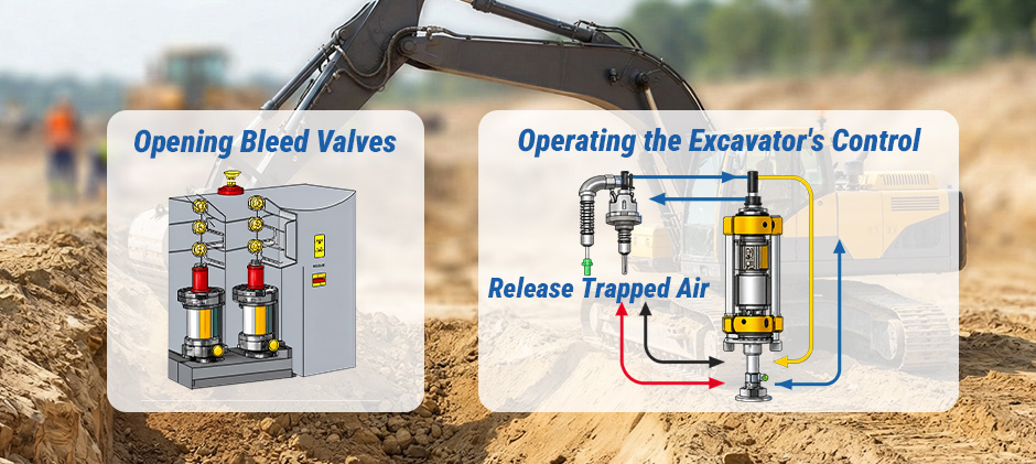 how to bleed air from hydraulic system