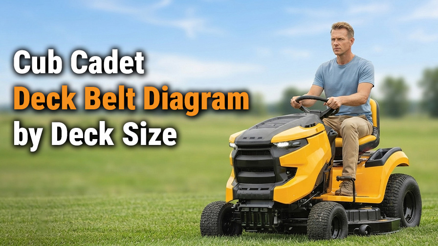 Cub Cadet Deck Belt Diagram by Model and Deck Size