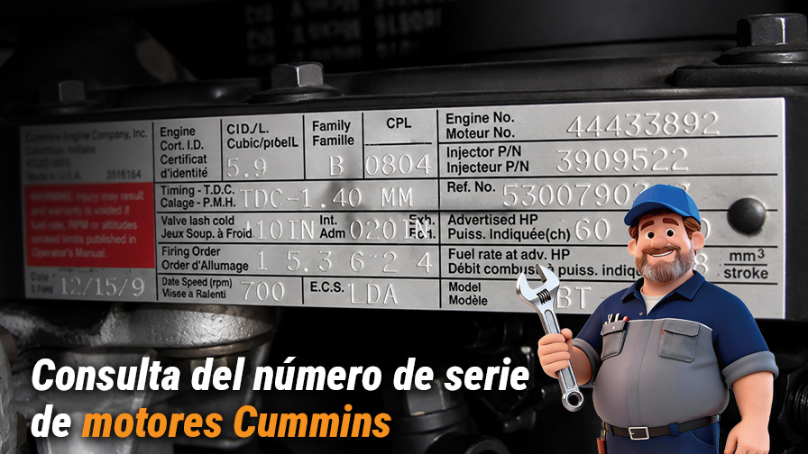 Cómo consultar el número de serie de un motor Cummins