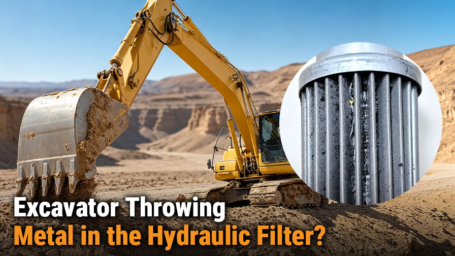 Metal in the Hydraulic Filter on Excavator? Causes & Fixes