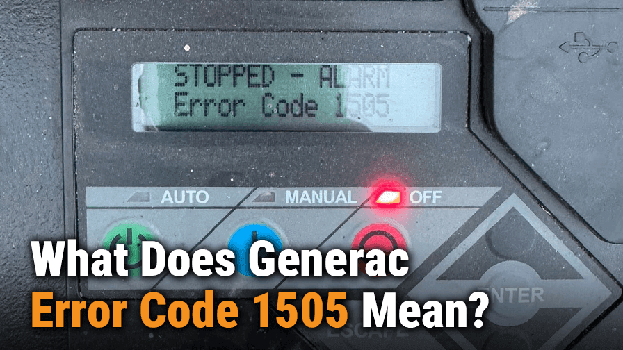 Generac Error Code 1505: RPM Sense Loss