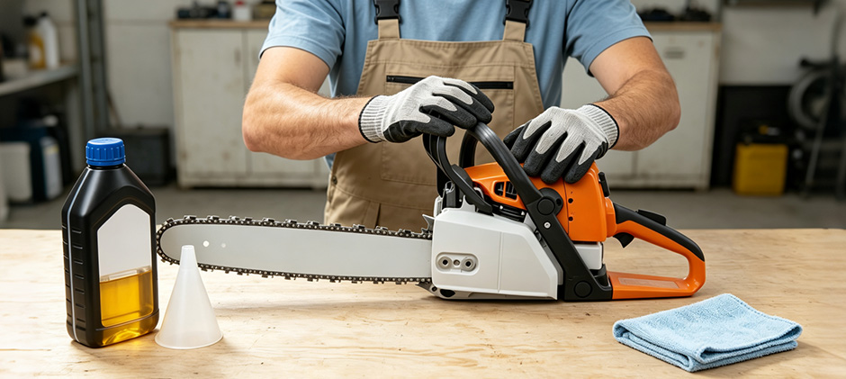How to oil your chainsaw