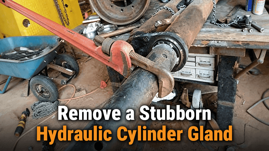 How to Remove a Stubborn Hydraulic Cylinder Gland with a Spanner Wrench?