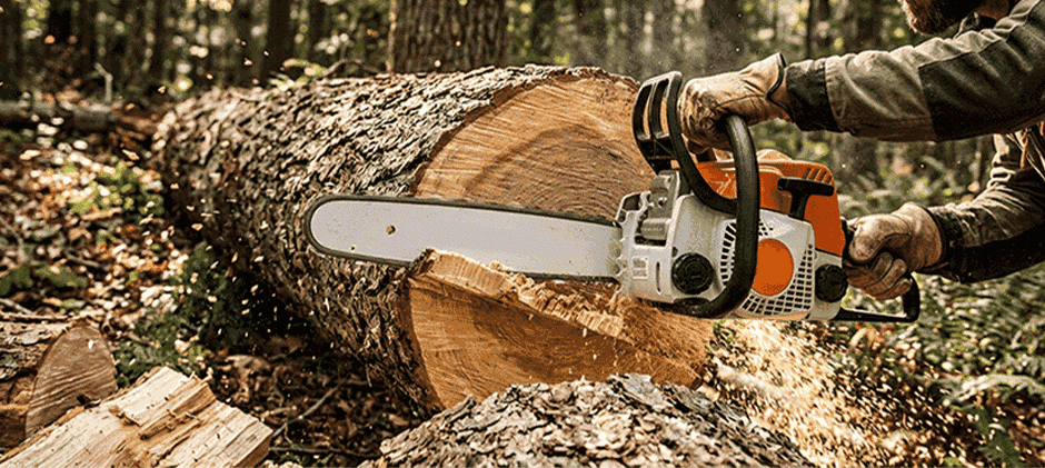 gas Stihl vs electric DeWalt chainsaw