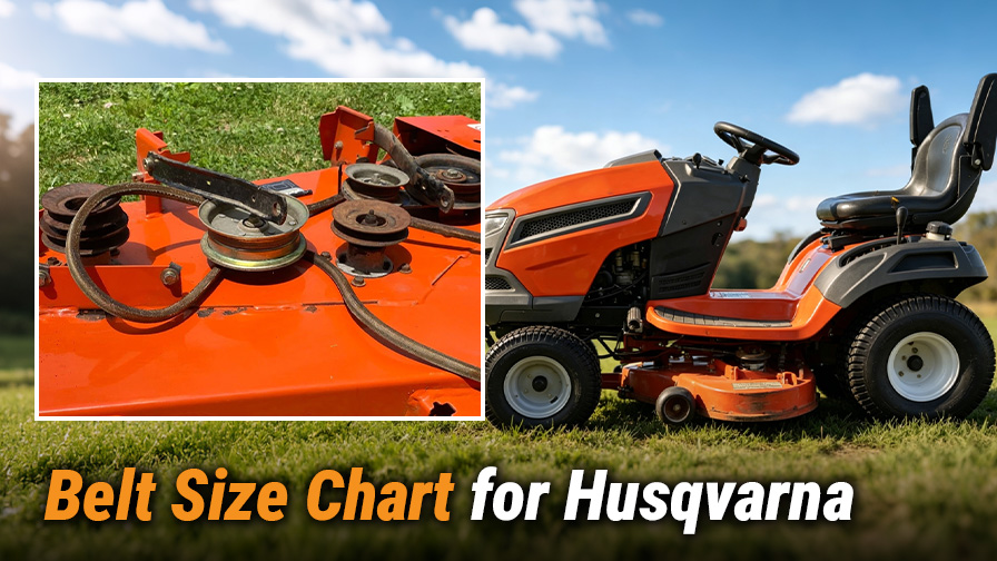 Husqvarna Belt Size Chart by Model and Part Number
