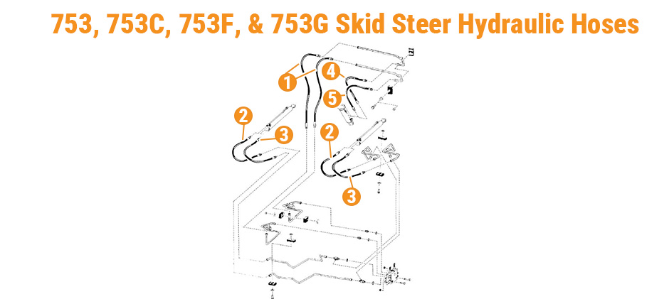Bobcat hydraulic hose diagram 753, 753c, 753f, 753g