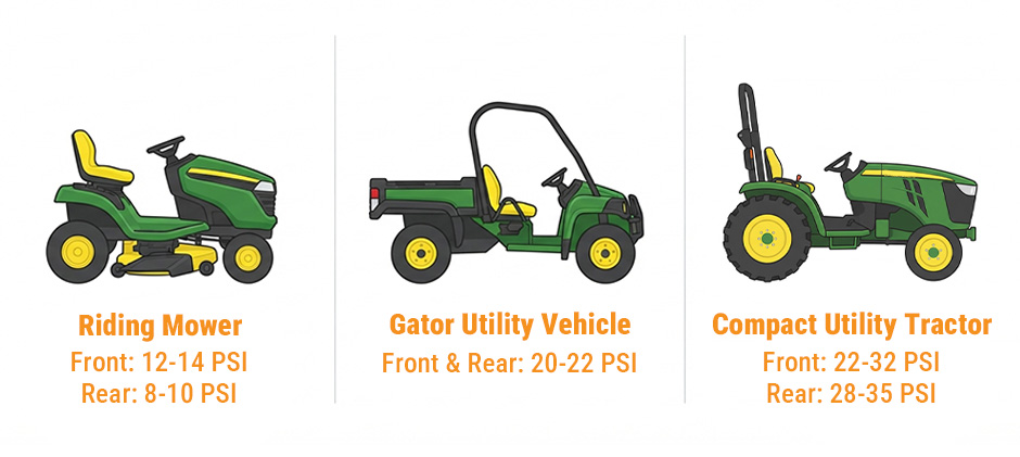 PSI for Mowers, Tractors, and Gators
