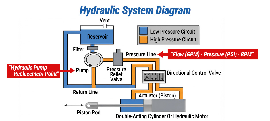 hydraulic system diagram
