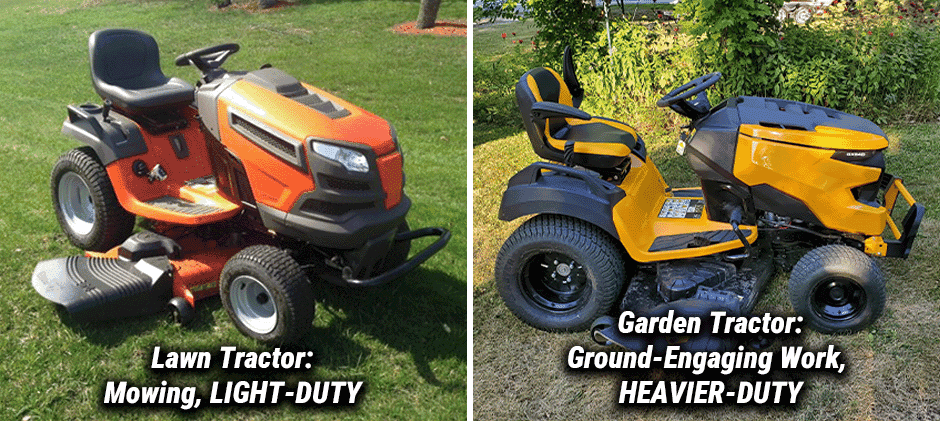 What Separates A Lawn Tractor From A Garden Tractor?